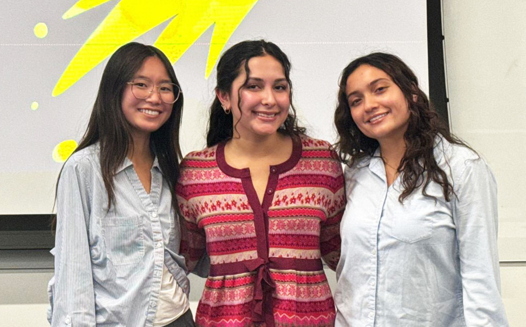 The winning team members left to right: Caitlyn Oda, Sydney Nuckols and Hailey Kautz