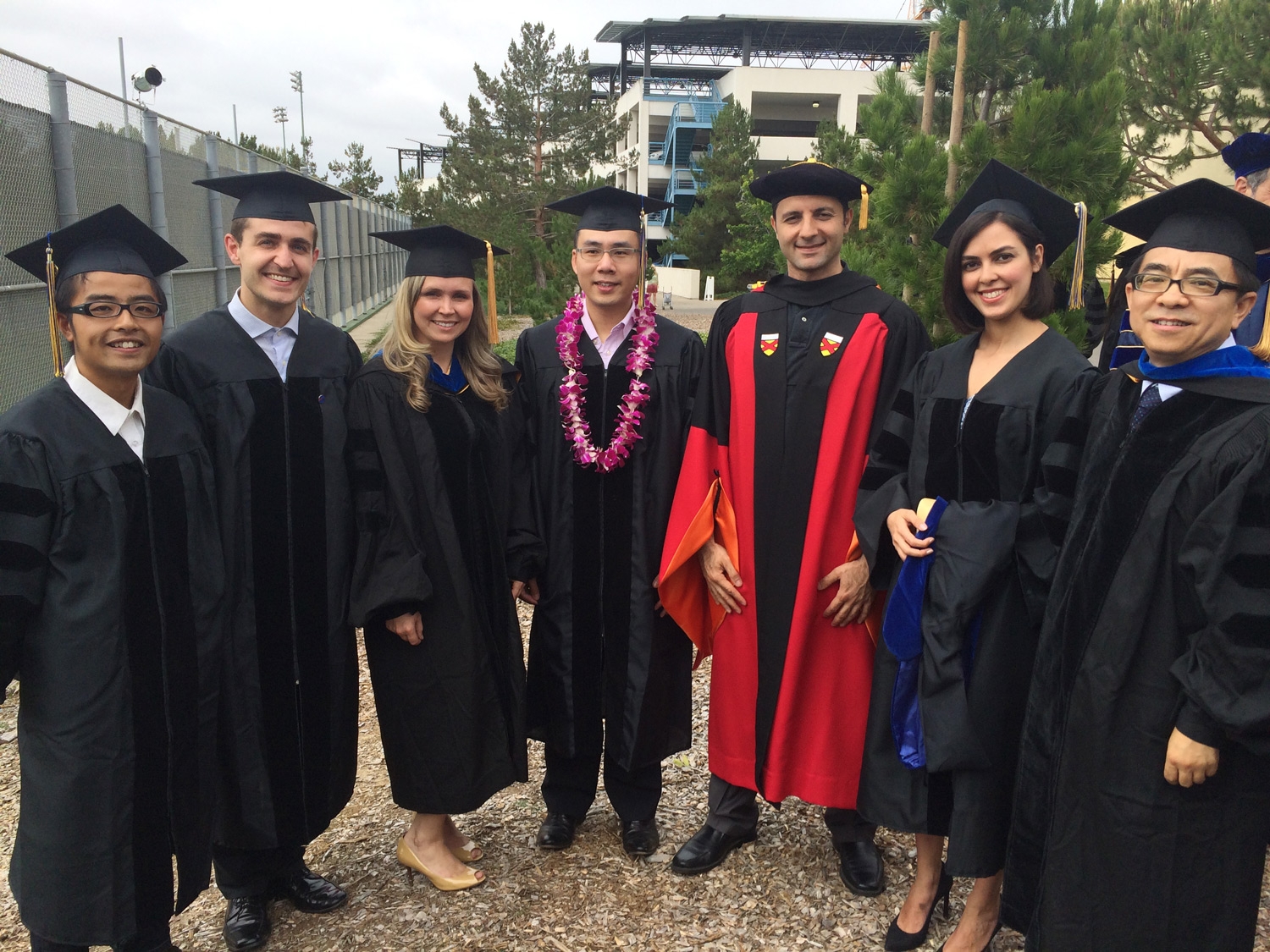 Group of graduates in cap and gowns