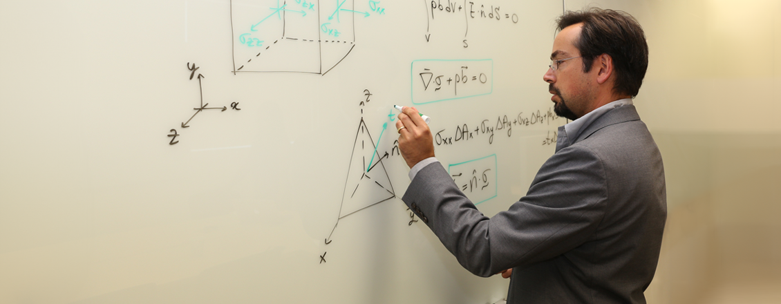 Photo of Lorenzo Valdevit at white board