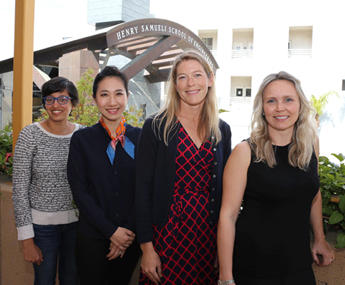 From left, Chandramowlishwaran, Won, Davis and Lemnitzer were identified as early career faculty who have the potential to be academic role models