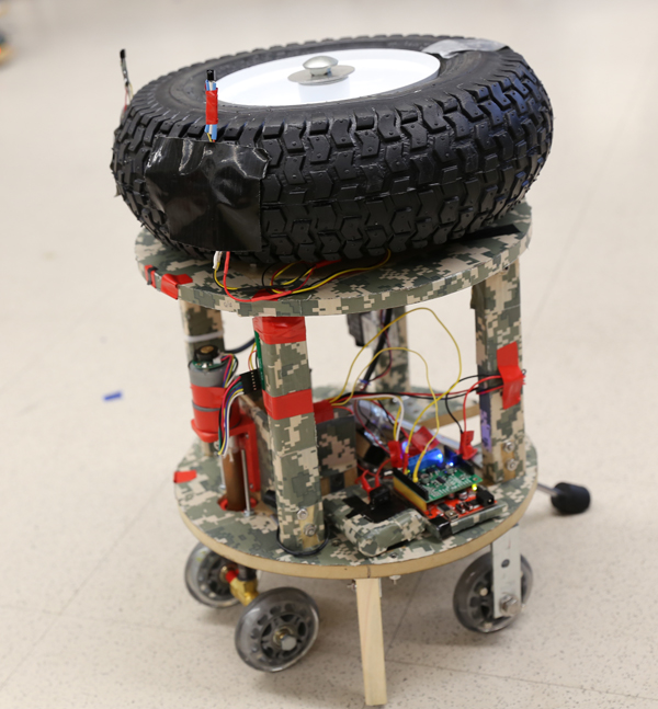 Robots were designed and constructed by students in MAE 106 Custom-made MAE robot