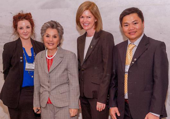 Ashley Payne, Sen. Boxer, Gudrun Magnusdottir and Phu Dinh Nguyen