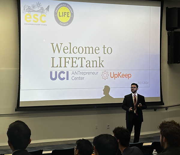 Totah directs ESC's LIFETank, a competition for first-year engineering entrepreneurs.