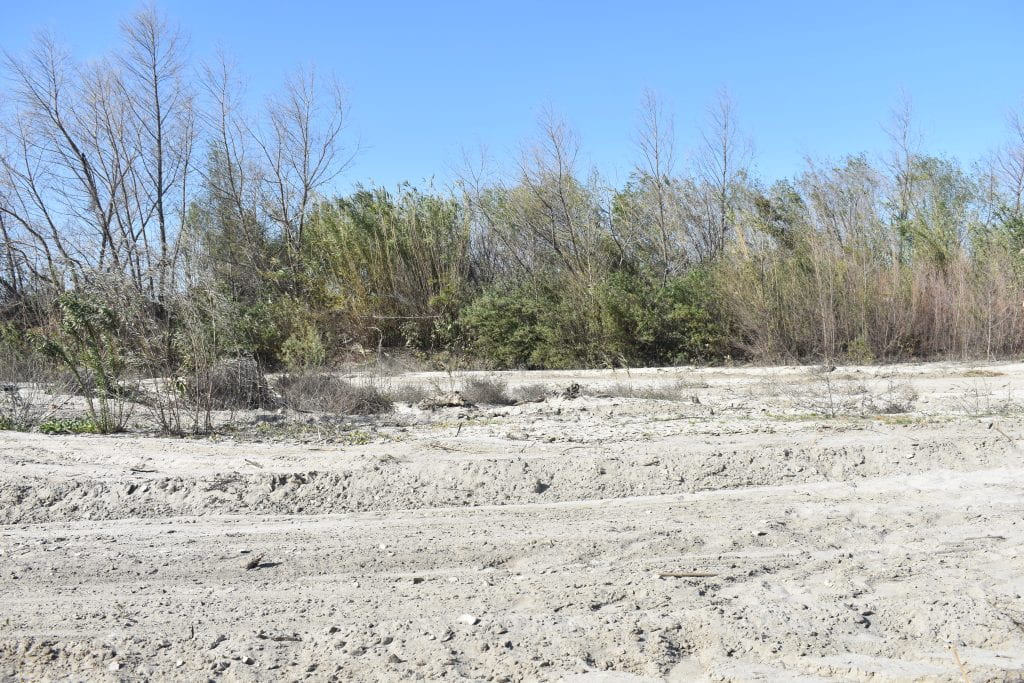 The Prado Dam Basin, near Corona, has accumulated about 80 million cubic yards of sediment since 1941. UC Irvine researchers are working with officials at several Orange County government agencies to explore ways of using the sediment to replenish sand at Southern California beaches that have experienced erosion in recent years. Brett Sanders / UC Irvine