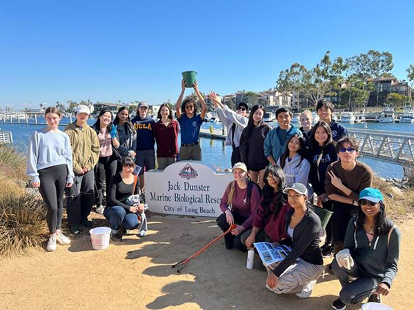 Engineers Without Borders students take a field trip to a marine biological reserve in Long Beach.