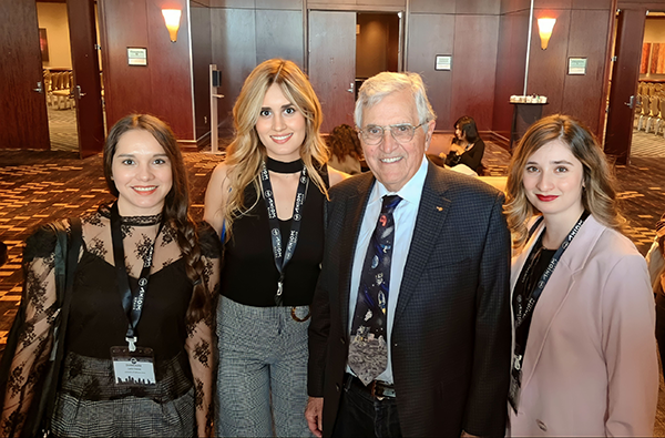 Pictured, from left, are Dianalaura Cueto Duenas, Margarita Rivera, Harrison Schmitt and Daniela Ruiz.