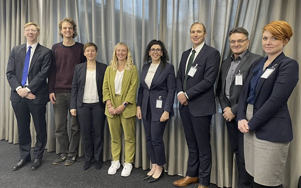 Daniel Kahl (pictured third from right) attends the Allianz Climate Risk Award competition in Munich, Germany.