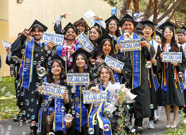UC Irvine’s Anteater engineering Class of 2025 celebrate their commencement June 14 at the Bren Events Center.