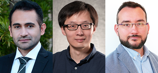 From left, Assistant Professors Hamidreza Aghasi, Sitao Huang and Erdem Sasmaz receive NSF Faculty Early Career Development (CAREER) awards.From left, Assistant Professors Hamidreza Aghasi, Sitao Huang and Erdem Sasmaz receive NSF Faculty Early Career Development (CAREER) awards.