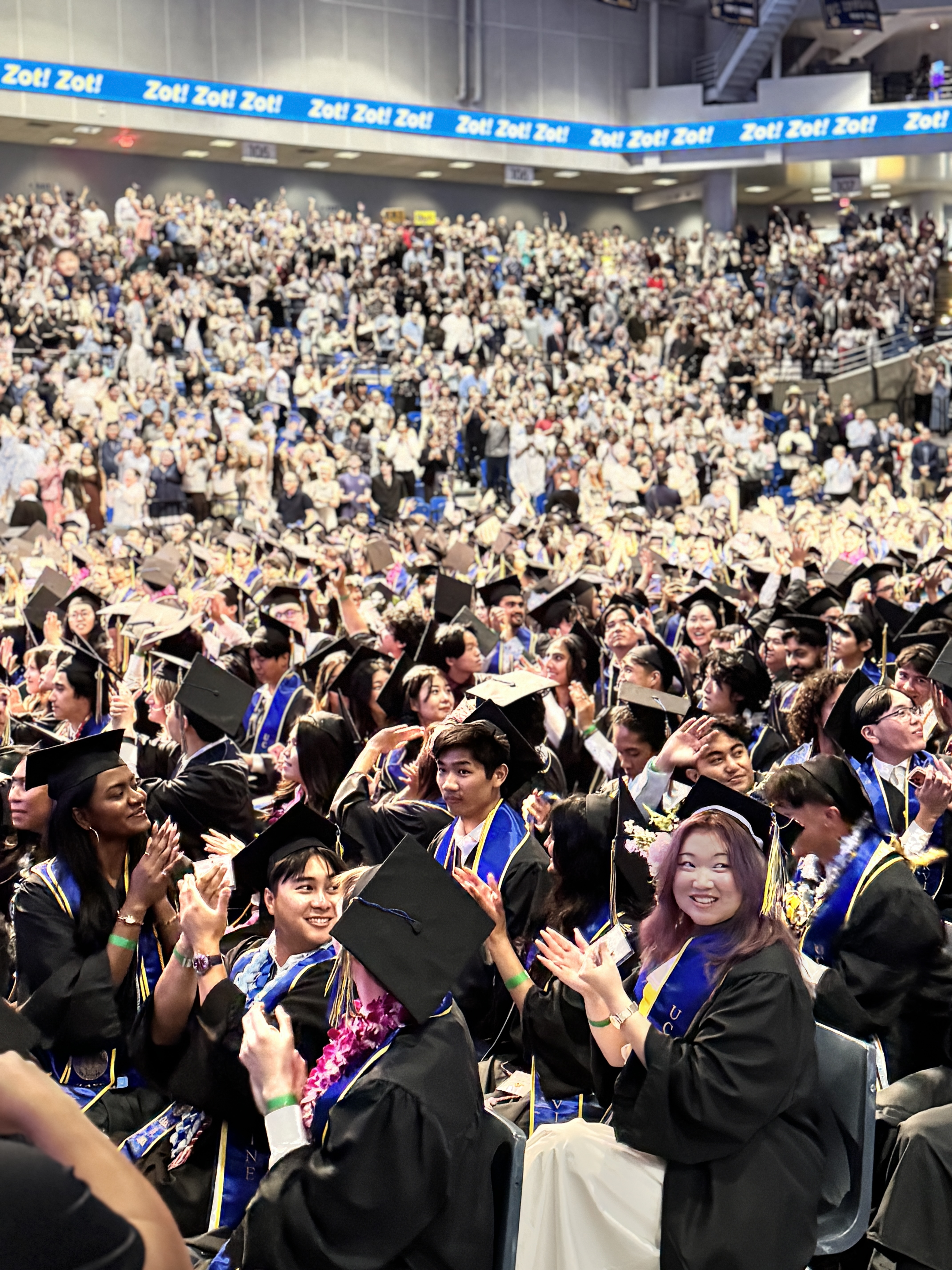 Anteater engineers gather at the Bren Event Center on June 15 to celebrate their commencement.