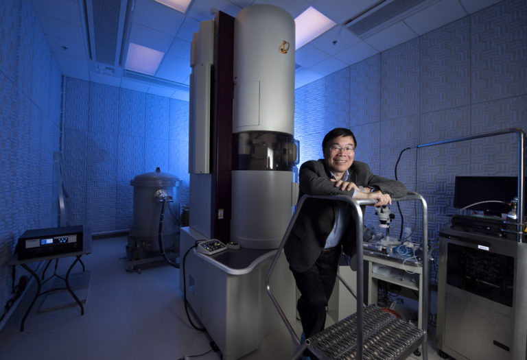 “This NSF grant is the result of a multiyear, $25 million effort to build state-of-the-art materials characterization facilities under the auspices of the UC Irvine Materials Research Institute,” said principal investigator Xiaoqing Pan, UCI’s Henry Samueli Endowed Chair in Engineering and a professor of materials science & engineering as well as physics & astronomy. Steve Zylius / UCI