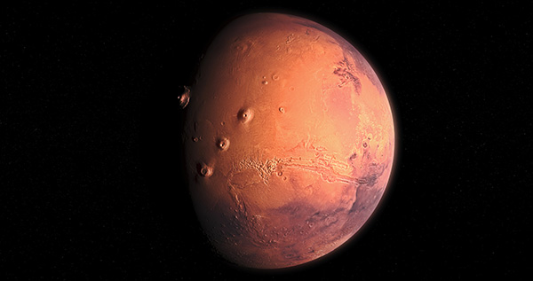 Mars is a destination for many space missions.