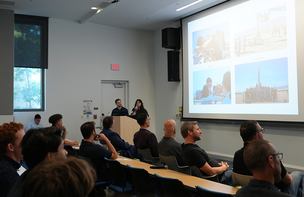 The UCI Rocket Project made a presentation at the symposium.