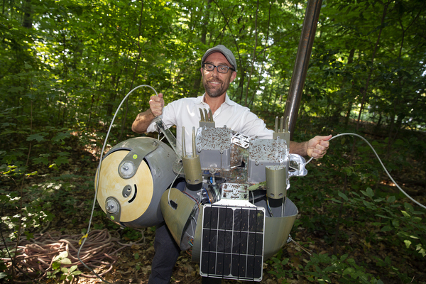 Magnus Egerstedt with his creation, the SlothBot