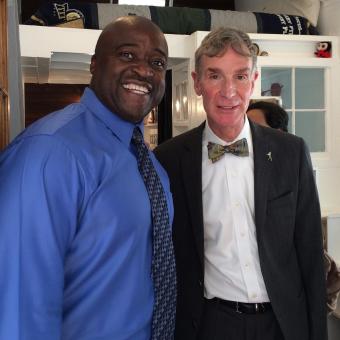Dean Washington with Bill Nye Dean Washington with Bill Nye