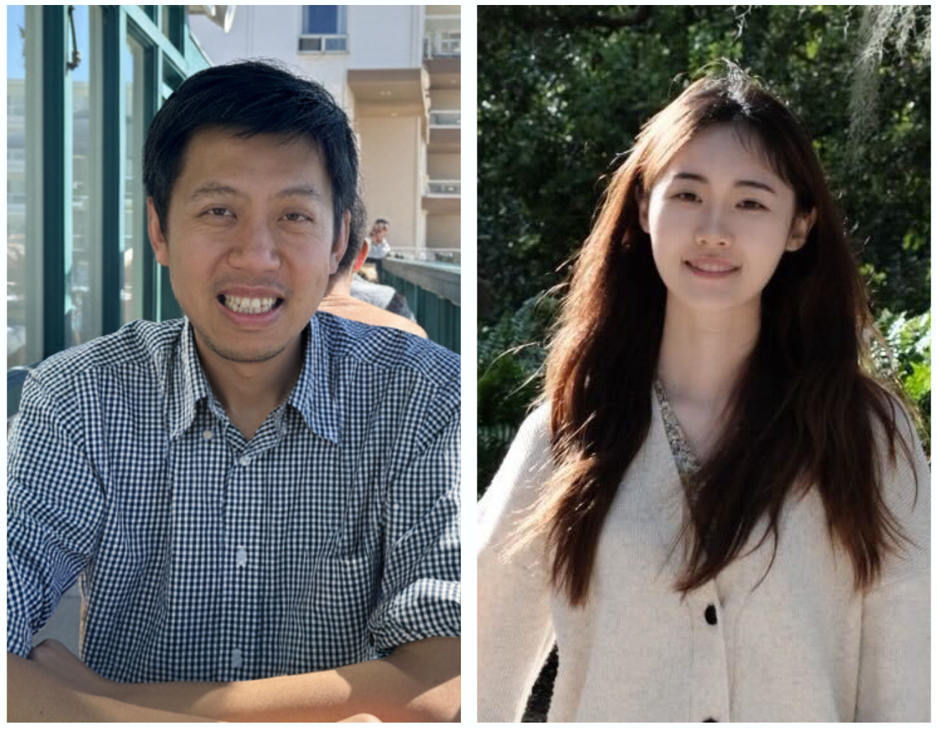 Zhou Li (left) and Danyu Sun earn Best Paper Award.