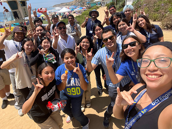 The students and instructors Zot! at Crystal Cove State Park