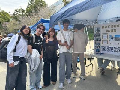 Students from the Mat Sci Club, a material science and engineering club, at the Kick-Off Fair