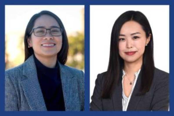 Herdeline Ann “Digs” Ardoña (left), assistant professor of chemical and biomolecular engineering, and Seunghyun Sim, assistant professor of chemistry, are among 126 early-career scientists to be named 2026 Sloan Research Fellows by the Alfred P. Sloan Foundation.